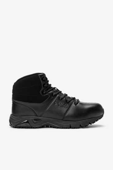 Fila Homme Memory Breach Slip Resistant Steel Toe Shoe Noir/Noir/Blk Fila France RWQ-952670